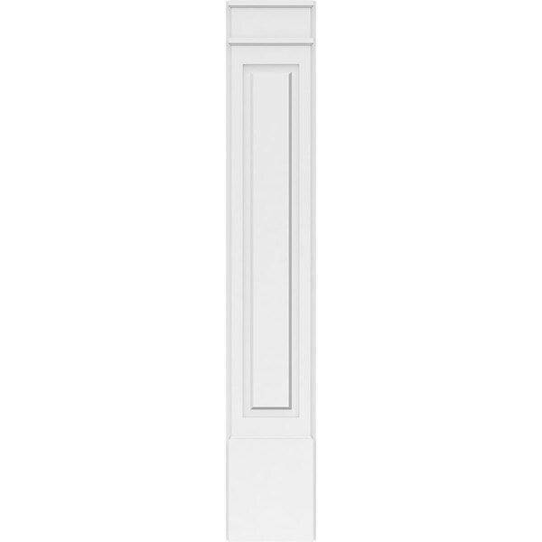 Ekena Millwork Raised Panel PVC Pilaster w/Decorative Capital & Base, 12"W x 72"H x 2"P - PILP12X072RP02-2