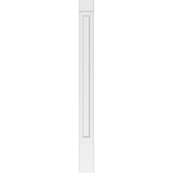 Ekena Millwork Raised Panel PVC Pilaster w/Standard Capital & Base, 8"W x 90"H x 2"P - PILP08X090RP01-2