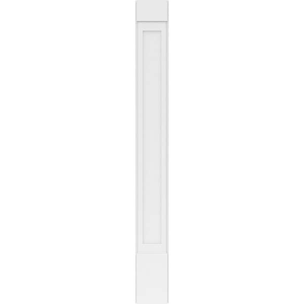 Ekena Millwork Flat Panel PVC Pilaster w/Standard Capital & Base, 9W x 82H x 2P, PR - PILP09X082FP01-2