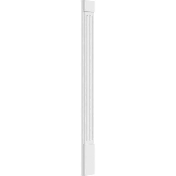 Ekena Millwork Fluted PVC Pilaster w/Standard Capital & Base, 8"W x 90"H x 2"P - PILP08X090FL01-2