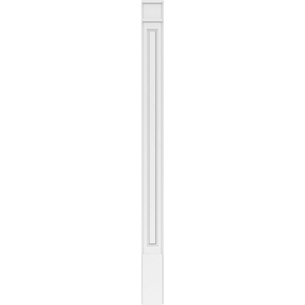 Ekena Millwork Raised Panel PVC Pilaster w/Decorative Capital & Base, 6"W x 82"H x 2"P - PILP06X082RP02-2