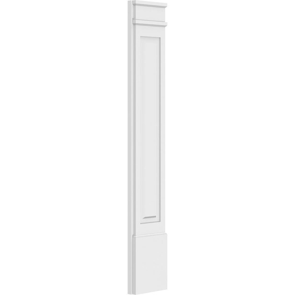 Ekena Millwork Raised Panel PVC Pilaster w/Decorative Capital & Base, 10"W x 60"H x 2"P - PILP10X060RP02-2