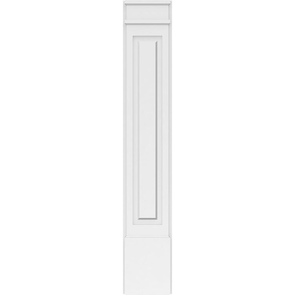 Ekena Millwork Raised Panel PVC Pilaster w/Decorative Capital & Base, 10"W x 60"H x 2"P - PILP10X060RP02-2