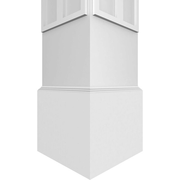 Ekena Millwork Craftsman Classic Square Non-Tapered Nouveau Fretwork Column w/ Standard Capital & Standard Base - CC1008ENNVUCSCS