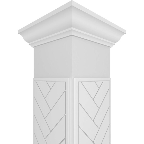 Ekena Millwork Craftsman Classic Square Non-Tapered Herringbone Modern Fretwork Column - CC1210ENHBDCRCR