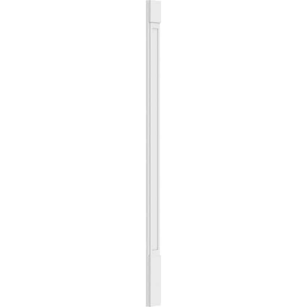Ekena Millwork Flat Panel PVC Pilaster w/Standard Capital & Base, 6"W x 108"H x 2"P - PILP06X108FP01-2