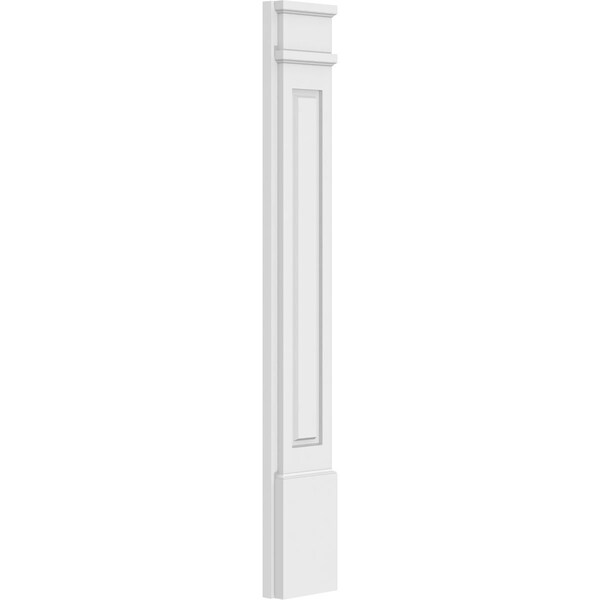 Ekena Millwork Raised Panel PVC Pilaster w/Decorative Capital & Base, 7"W x 48"H x 2"P - PILP07X048RP02-2