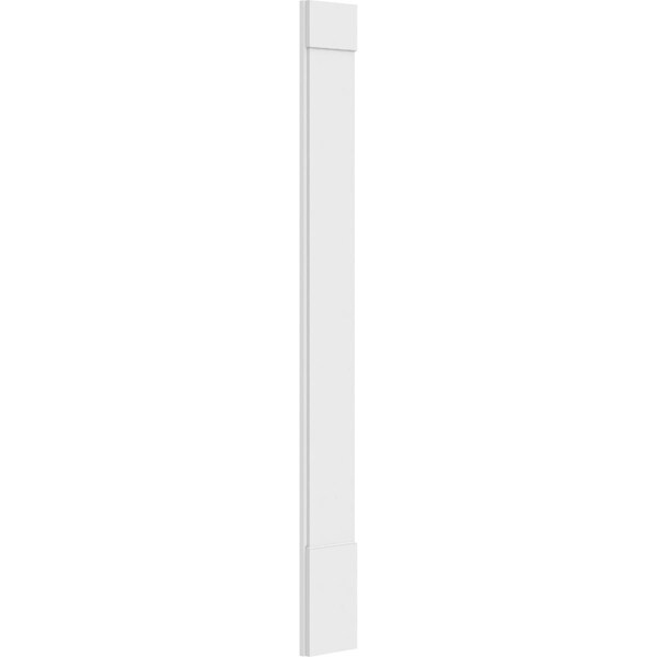 Ekena Millwork Plain PVC Pilaster w/Standard Capital & Base, 12"W x 108"H x 2"P - PILP12X108SM01-2