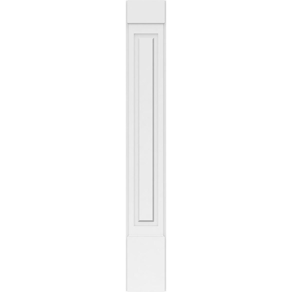 Ekena Millwork Raised Panel PVC Pilaster w/Standard Capital & Base, 10"W x 72"H x 2"P - PILP10X072RP01-2