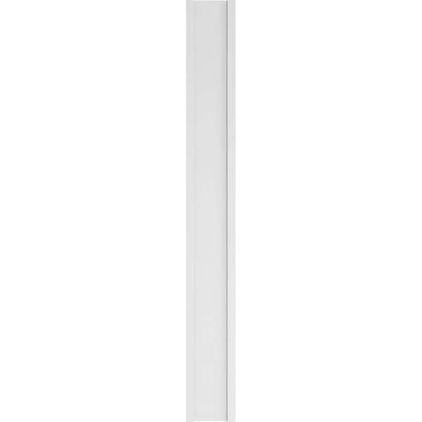 Ekena Millwork Two Equal Flat Panel PVC Pilaster w/Decorative Capital & Base, 12"W x 102"H x 2"P - PILP12X102DFP02-2