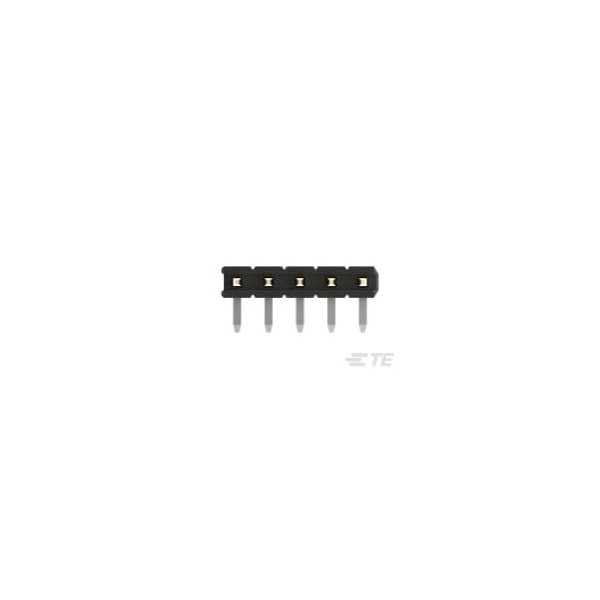 Conector de placa TE Connectivity, 6 contactos, 1 fila, macho, ángulo recto, terminal de soldadura, aislante negro - 2842124-6