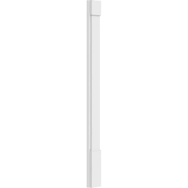 Ekena Millwork Plain PVC Pilaster w/Standard Capital & Base, 5"W x 60"H x 2"P - PILP05X060SM01-2