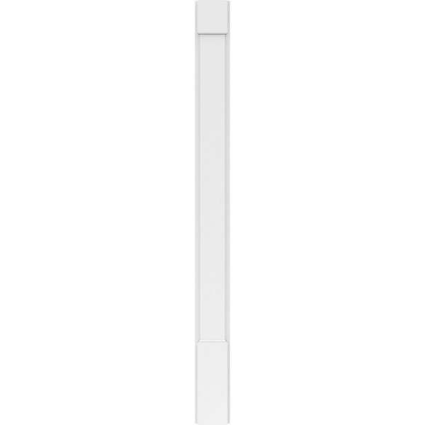 Ekena Millwork Plain PVC Pilaster w/Standard Capital & Base, 5"W x 60"H x 2"P - PILP05X060SM01-2