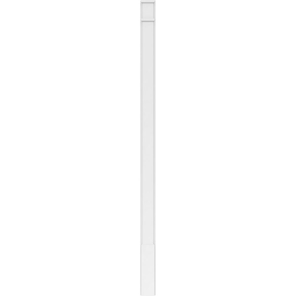 Ekena Millwork Plain PVC Pilaster w/Decorative Capital & Base, 5"W x 96"H x 2"P - PILP05X096SM02-2