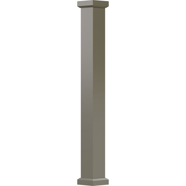 Ekena Millwork 9" x 8' Endura-Aluminum Empire Style Column, Square Shaft (Load-Bearing 15,000 lbs) Non-Tapered - EA0908ENPSGEMEM