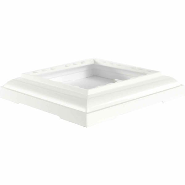 Ekena Millwork Standard Capital & Base Split for Post Wrap Installation for 8" Endura-Aluminum Fluted Square Column - EA08SSINSBTU