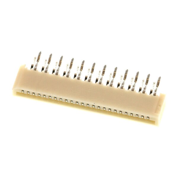 Conector FFC/FPC de Molex, 24 contactos, 1 fila, hembra, recto, paso de 0.039 pulgadas, terminal para soldar - 528062410
