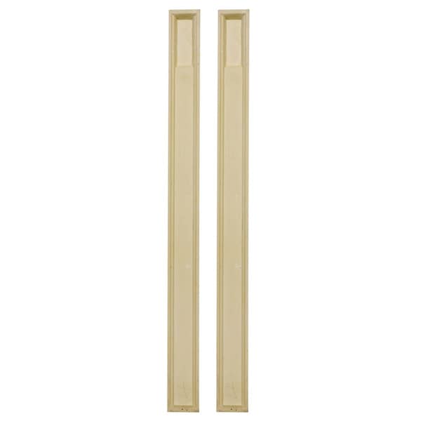 Ekena Millwork 5"W x 96"H x 2"D with 16" Attached Plinth, Fluted Pilaster (each) - PIL05X96X02