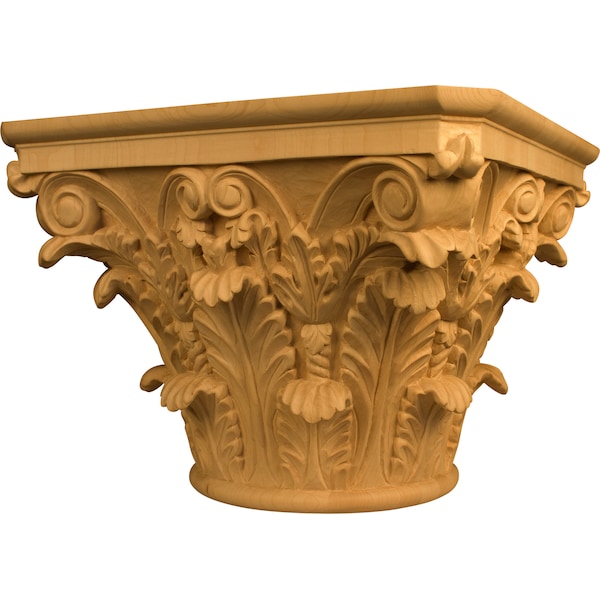 Osborne Wood Products 9 1/2 x 13 x 13 Corinthian Capital in Rubberwood (paintgrad - 1633RW
