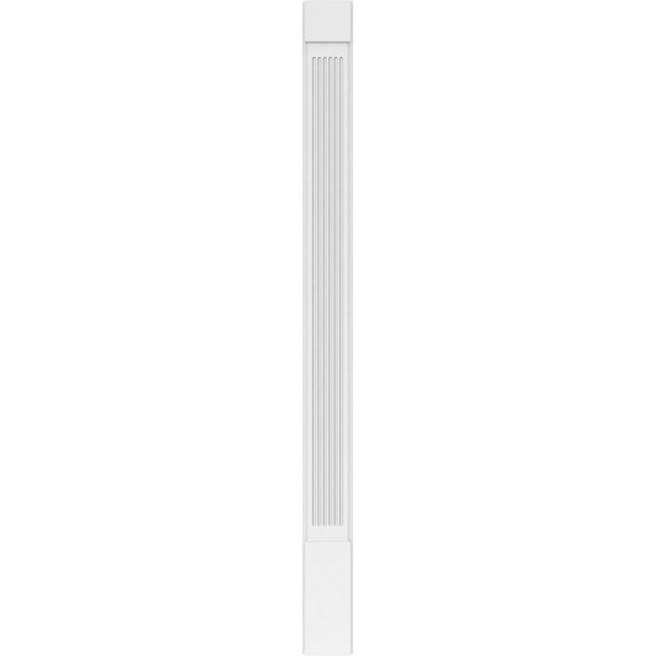 Ekena Millwork Fluted PVC Pilaster w/Standard Capital & Base, 7W x 90H x 2P, PR - PILP07X090FL01-2