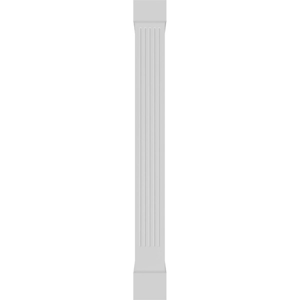 Ekena Millwork Craftsman Classic Square Non-Tapered Fluted PVC Column, Standard Capital & Standard Base - CC0809ENFCSCS