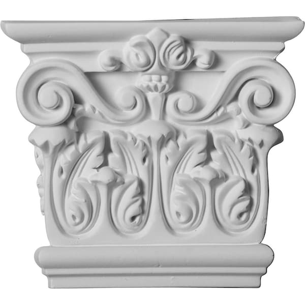 Ekena Millwork 5 3/4"W x 5 1/8"H x 1 3/4"P Corinthian Capital (Fits Pilasters up to 4"W x 1"D) - CAP06X05X02RC