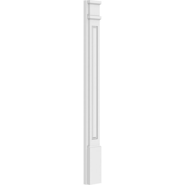 Ekena Millwork Raised Panel PVC Pilaster w/Decorative Capital & Base, 5"W x 48"H x 2"P - PILP05X048RP02-2