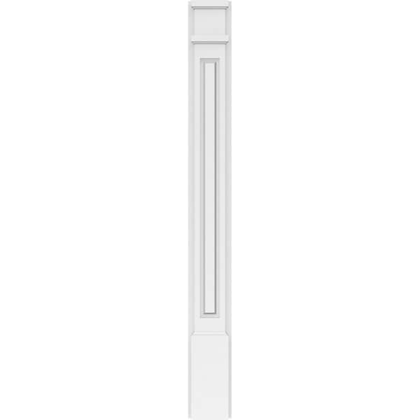 Ekena Millwork Raised Panel PVC Pilaster w/Decorative Capital & Base, 5"W x 48"H x 2"P - PILP05X048RP02-2