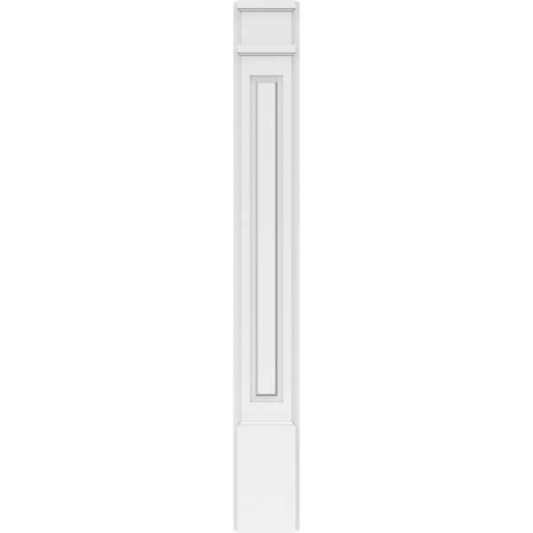 Ekena Millwork Raised Panel PVC Pilaster w/Decorative Capital & Base, 6"W x 48"H x 2"P - PILP06X048RP02-2