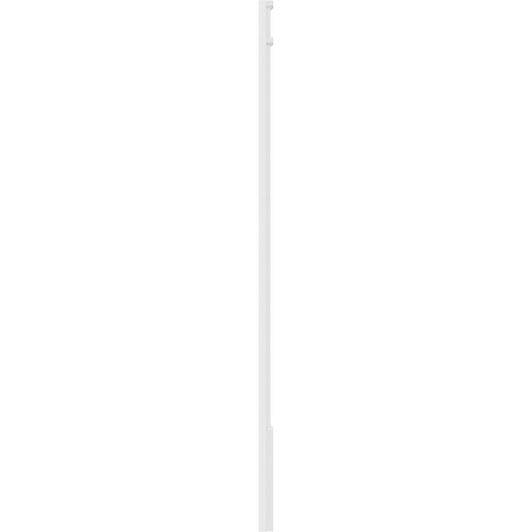 Ekena Millwork Flat Panel PVC Pilaster w/Decorative Capital & Base, 5"W x 72"H x 2"P - PILP05X072FP02-2
