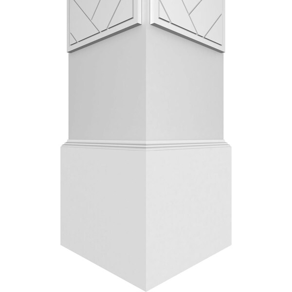 Ekena Millwork Craftsman Classic Square Non-Tapered Herringbone Modern Fretwork Column - CC0808ENHBDCSCS