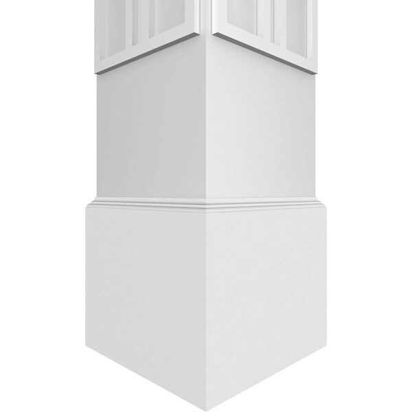 Ekena Millwork Craftsman Classic Square Non-Tapered Hastings Fretwork Column w/ Standard Capital & Standard Base - CC0808ENHASCSCS