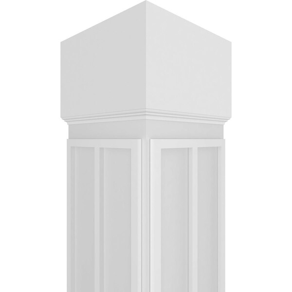 Ekena Millwork Craftsman Classic Square Non-Tapered Cedar Park Fretwork Column w/ Standard Capital & Standard Base - CC0810ENCRPCSCS