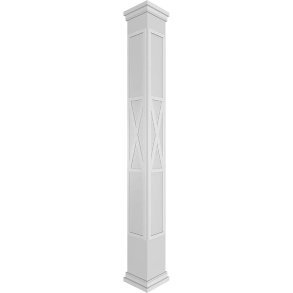 Ekena Millwork Craftsman Classic Square Non-Tapered X-Board Farmhouse Fretwork Column - CC0809ENXFHPRPR