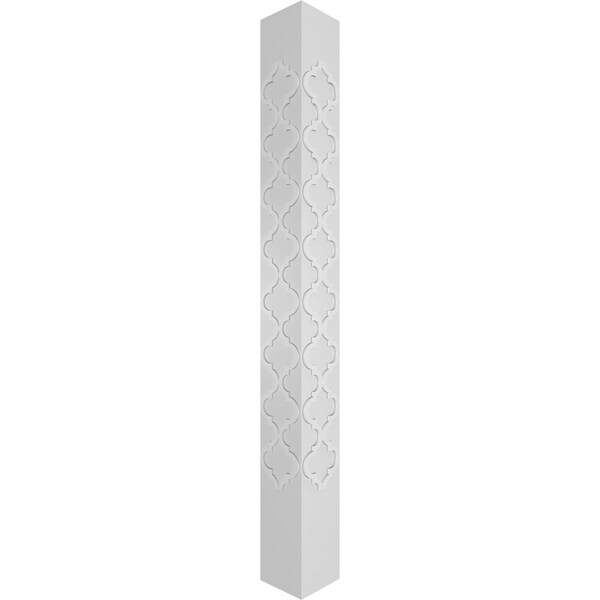Ekena Millwork Craftsman Classic Square Non-Tapered Large Marrakesh Fretwork Column w/ Crown Capital & Crown Base - CC0809ENMKLCRCR