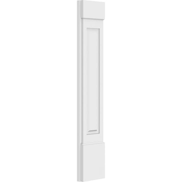 Ekena Millwork Raised Panel PVC Pilaster w/Standard Capital & Base, 9"W x 48"H x 2"P - PILP09X048RP01-2