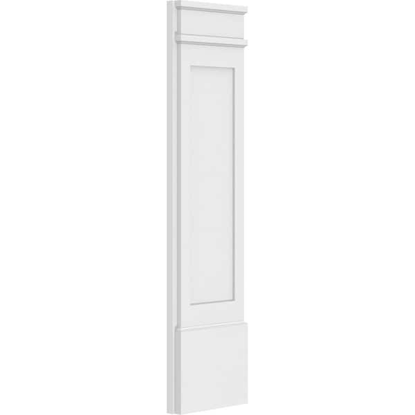 Ekena Millwork Flat Panel PVC Pilaster w/Decorative Capital & Base, 12W x 48H x 2P, PR - PILP12X048FP02-2