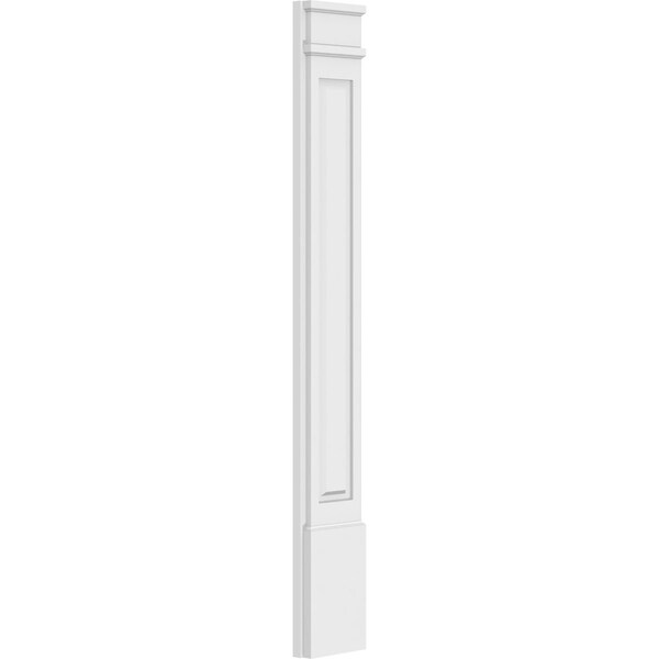 Ekena Millwork Raised Panel PVC Pilaster w/Decorative Capital & Base, 8"W x 60"H x 2"P - PILP08X060RP02-2