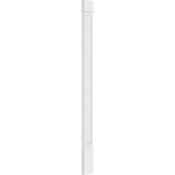 Ekena Millwork Raised Panel PVC Pilaster w/Standard Capital & Base, 10"W x 120"H x 2"P - PILP10X120RP01-2