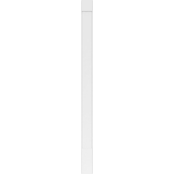 Ekena Millwork Plain PVC Pilaster w/Standard Capital & Base, 8"W x 120"H x 2"P - PILP08X120SM01-2