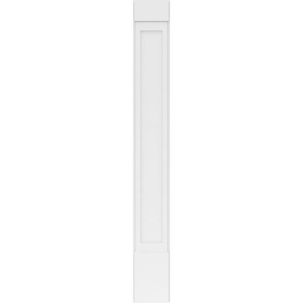Ekena Millwork Flat Panel PVC Pilaster w/Standard Capital & Base, 10W x 82H x 2P, PR - PILP10X082FP01-2