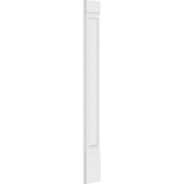 Ekena Millwork Raised Panel PVC Pilaster w/Standard Capital & Base, 12"W x 102"H x 2"P - PILP12X102RP01-2