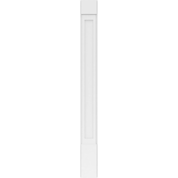 Ekena Millwork Flat Panel PVC Pilaster w/Standard Capital & Base, 7"W x 72"H x 2"P - PILP07X072FP01-2