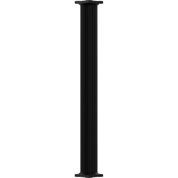 Ekena Millwork 10" x 10' Endura-Aluminum Column, Round Shaft (For Post Wrap Installation), Non-Tapered, FLuted - EA1010RNFSGTUTU