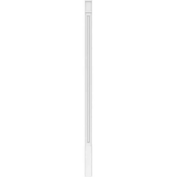 Ekena Millwork Raised Panel PVC Pilaster w/Decorative Capital & Base, 4"W x 96"H x 2"P - PILP04X096RP02-2