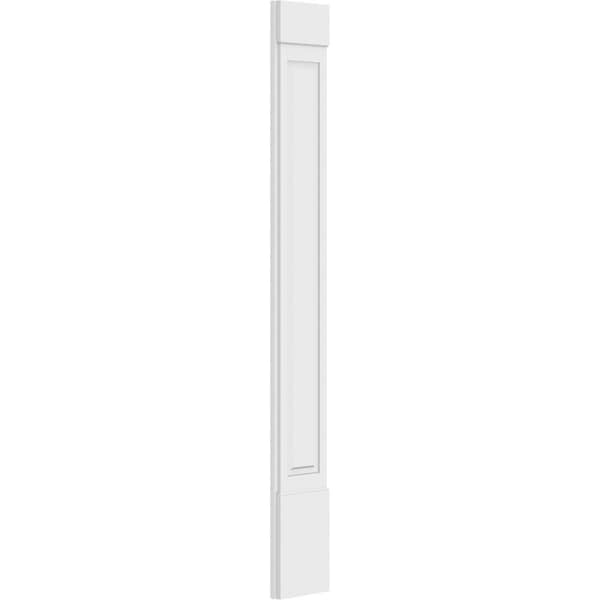 Ekena Millwork Raised Panel PVC Pilaster w/Standard Capital & Base, 12W x 96H x 2P, PR - PILP12X096RP01-2
