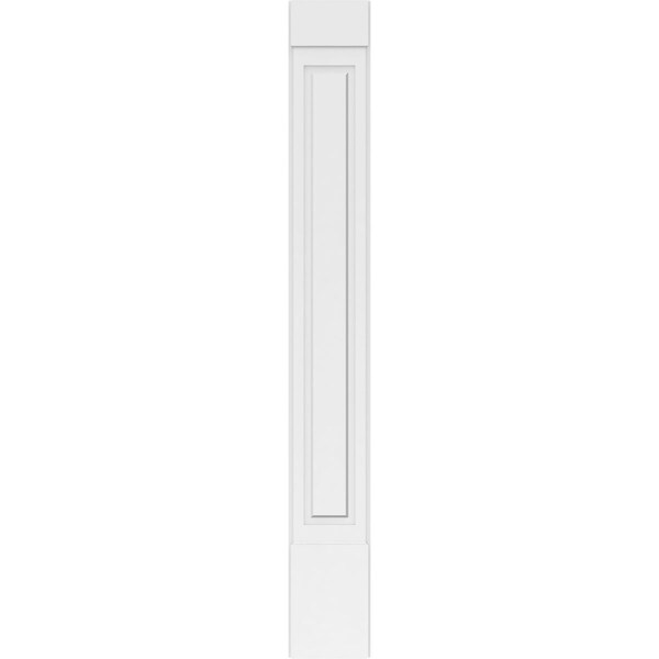 Ekena Millwork Raised Panel PVC Pilaster w/Standard Capital & Base, 12W x 96H x 2P, PR - PILP12X096RP01-2