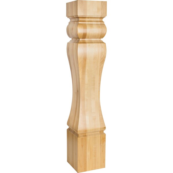 Hardware Resources 6-1/2" Wx6-1/2"Dx35-1/2"H Rubberwood Baroque Post - P37-6.5RW