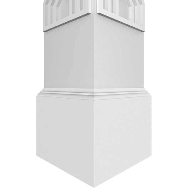 Ekena Millwork Craftsman Classic Square Non-Tapered Atlas Fretwork Column w/ Mission Capital & Mission Base - CC1208ENATLMIMI