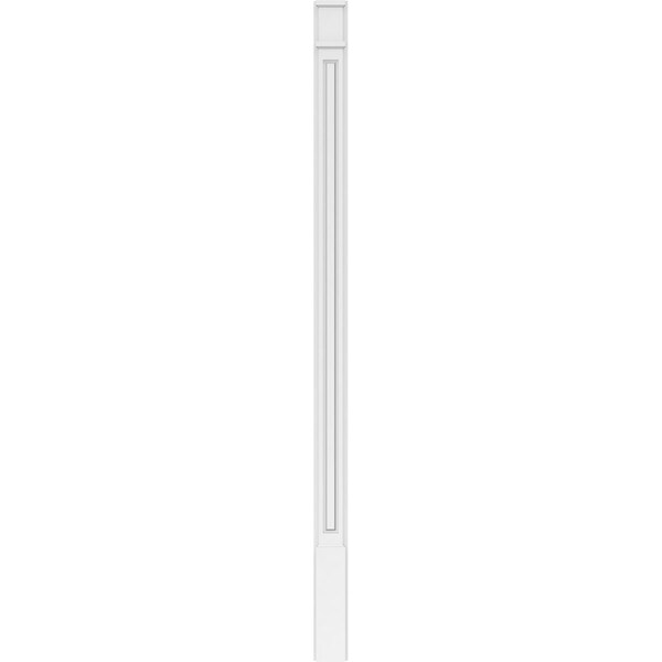 Ekena Millwork Raised Panel PVC Pilaster w/Decorative Capital & Base, 5W x 96H x 2P, PR - PILP05X096RP02-2